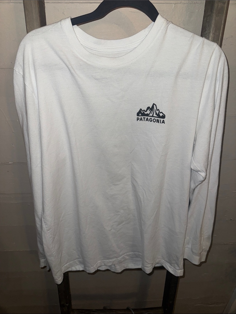 Patagonia Men’s Long-Sleeve Logo T-Shirt - White M